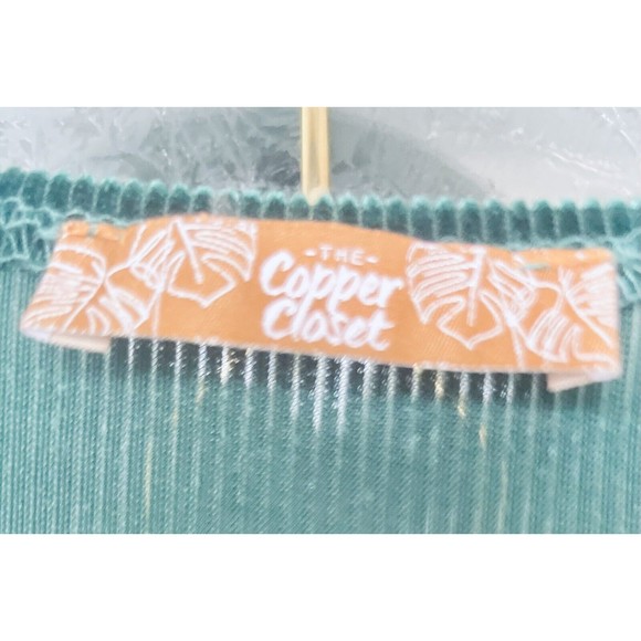 Emerald Green Velour Copper Closet Cropped Long Sleeve - Picture 4 of 11